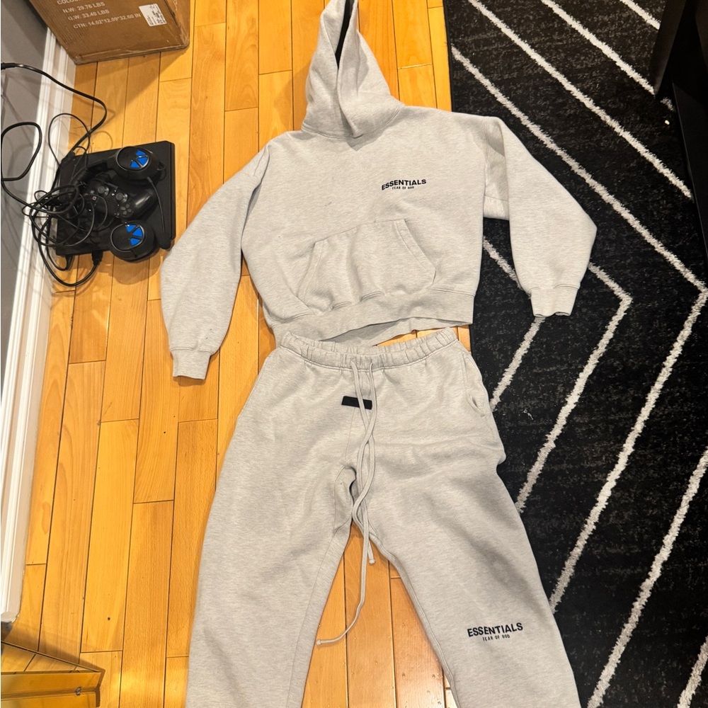 Essentials Gray Hoodie and Sweatpants Set